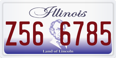 IL license plate Z566785