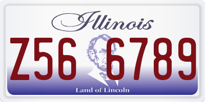 IL license plate Z566789