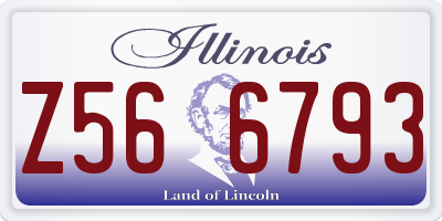 IL license plate Z566793