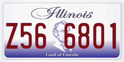 IL license plate Z566801