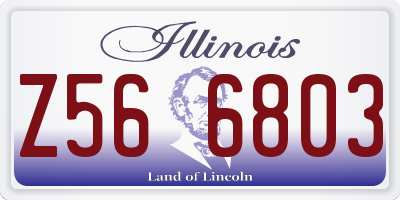 IL license plate Z566803