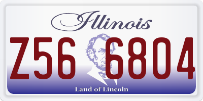 IL license plate Z566804