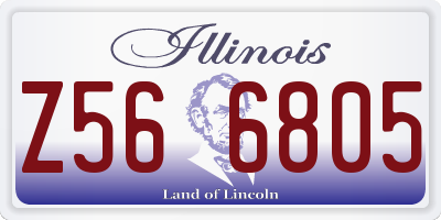 IL license plate Z566805