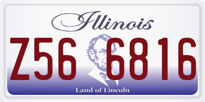 IL license plate Z566816