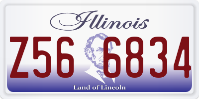 IL license plate Z566834