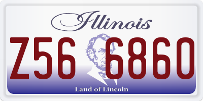 IL license plate Z566860
