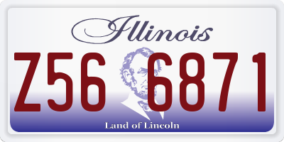 IL license plate Z566871