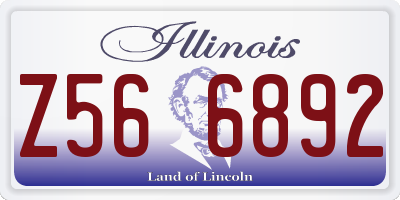 IL license plate Z566892