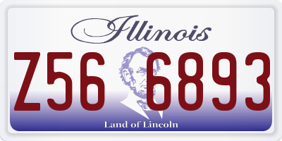 IL license plate Z566893