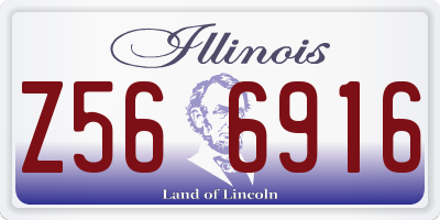 IL license plate Z566916