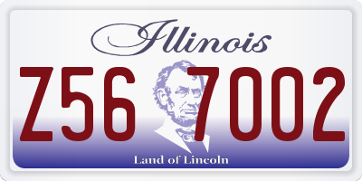IL license plate Z567002
