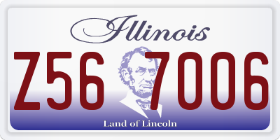 IL license plate Z567006