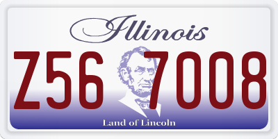 IL license plate Z567008