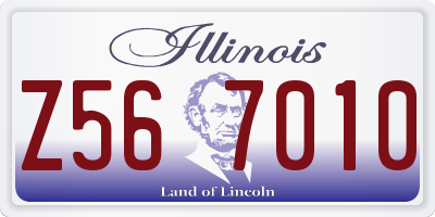 IL license plate Z567010