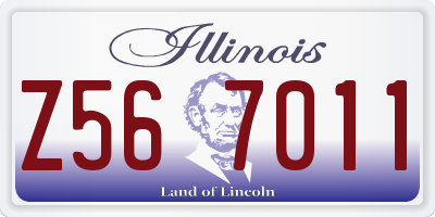 IL license plate Z567011