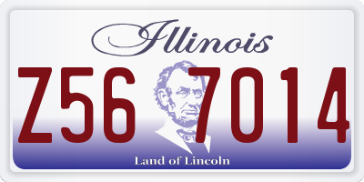 IL license plate Z567014