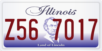 IL license plate Z567017