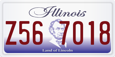 IL license plate Z567018