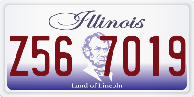 IL license plate Z567019