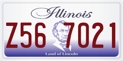 IL license plate Z567021