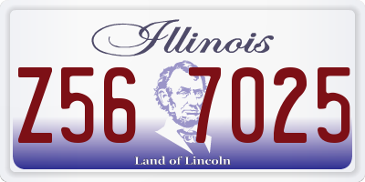IL license plate Z567025