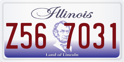IL license plate Z567031