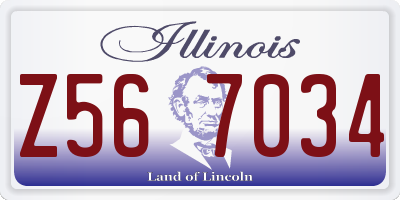 IL license plate Z567034