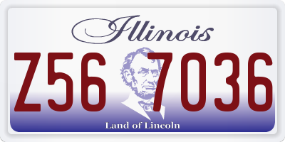 IL license plate Z567036