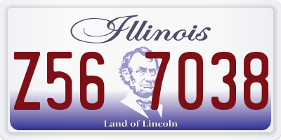 IL license plate Z567038