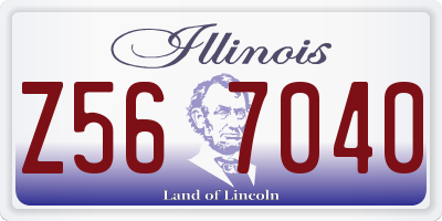 IL license plate Z567040