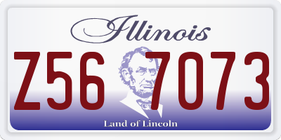 IL license plate Z567073