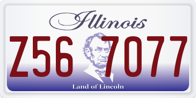 IL license plate Z567077