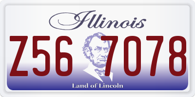 IL license plate Z567078