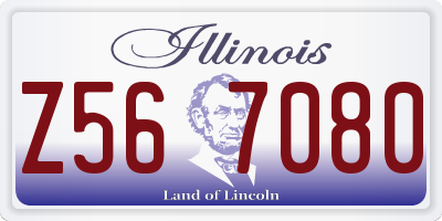 IL license plate Z567080