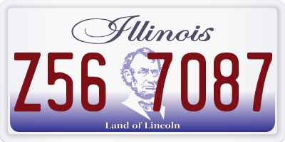 IL license plate Z567087