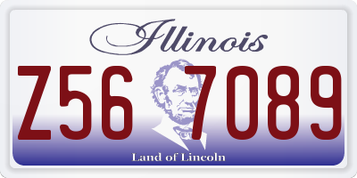 IL license plate Z567089
