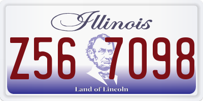 IL license plate Z567098