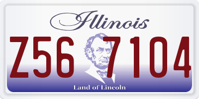 IL license plate Z567104