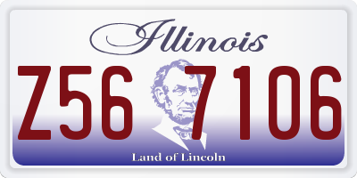 IL license plate Z567106