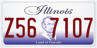 IL license plate Z567107