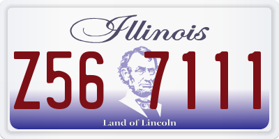 IL license plate Z567111