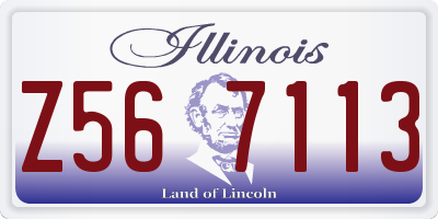 IL license plate Z567113