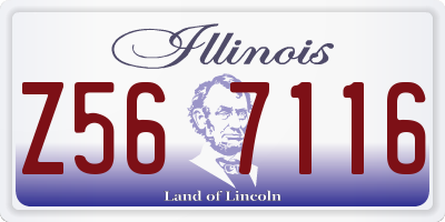 IL license plate Z567116