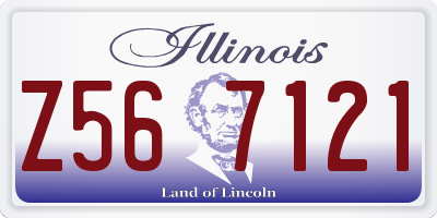 IL license plate Z567121