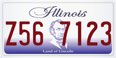 IL license plate Z567123
