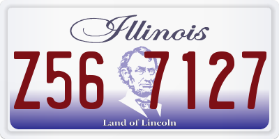 IL license plate Z567127