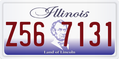 IL license plate Z567131