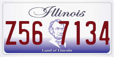 IL license plate Z567134