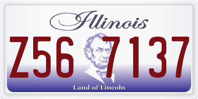 IL license plate Z567137