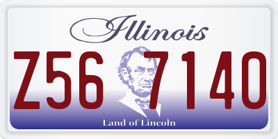 IL license plate Z567140